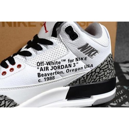 Off White X Air Jordan 3 White Cement